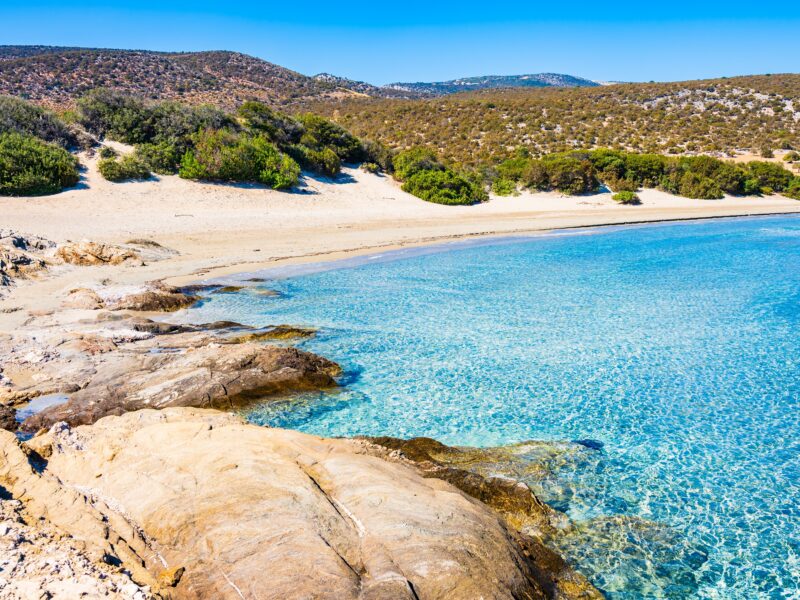 Beautiful,Sandy,Beach,Psili,Ammos,With,Crystal,Clear,Azure,Sea