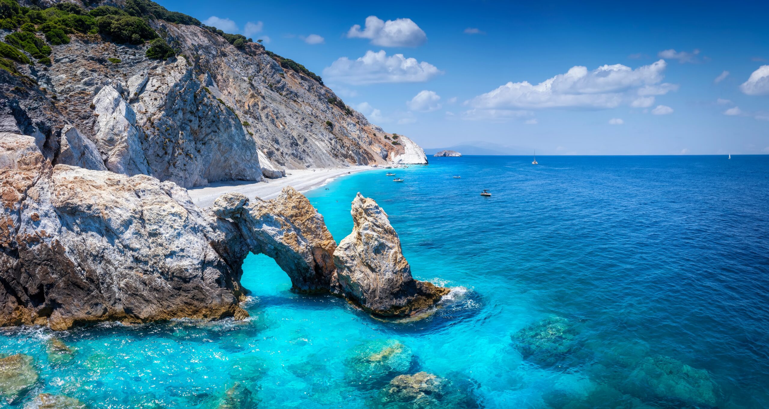 Aerial,View,Of,The,Beautiful,Lalaria,Beach,At,Skiathos,Island,