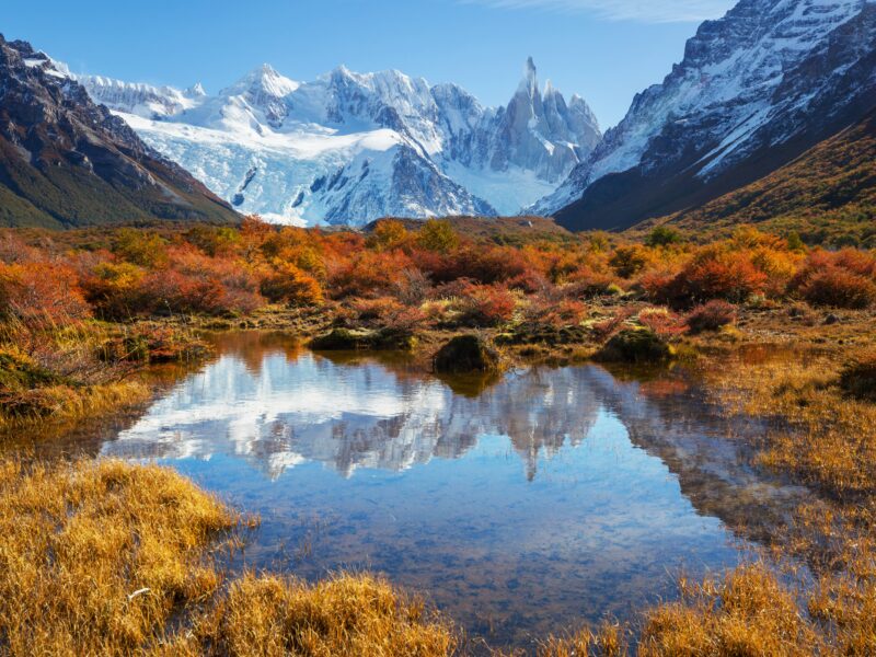 Autumn,Season,In,Patagonia,Mountains,,South,America,,Argentina