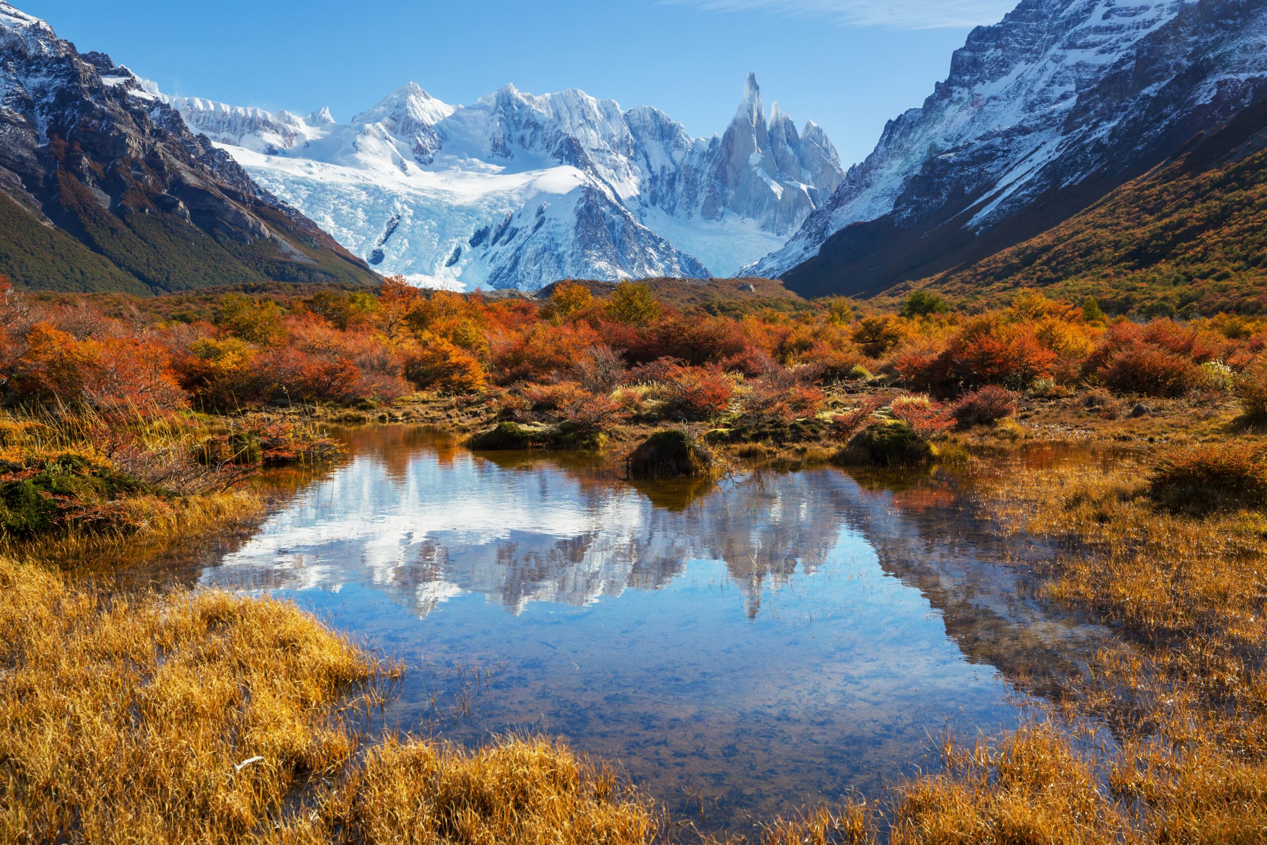Autumn,Season,In,Patagonia,Mountains,,South,America,,Argentina