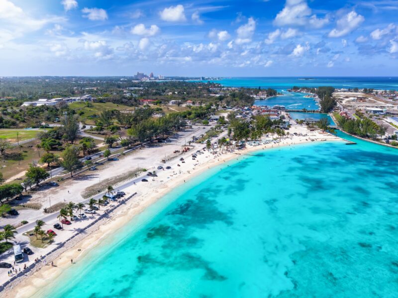 Aerial,View,Of,The,Public,Beach,At,The,Esplanade,Of