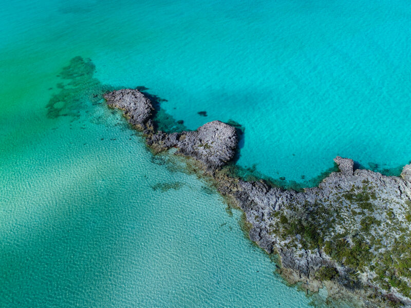 Shroud,Cay,Exuma,Bahamas,Aerial,View,Of,Water