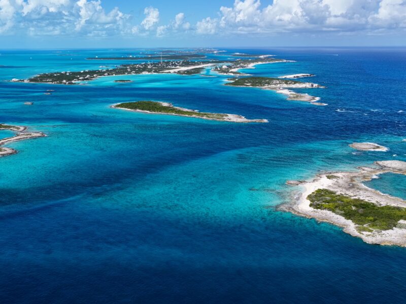 Staniel,Cay,At,Exuma,In,Black,Point,Bahamas.,Caribbean,Skyline.