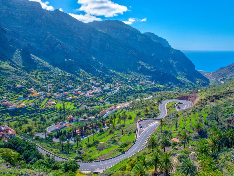Aerial,View,Of,Valle,Gran,Rey,Valley,At,La,Gomera,