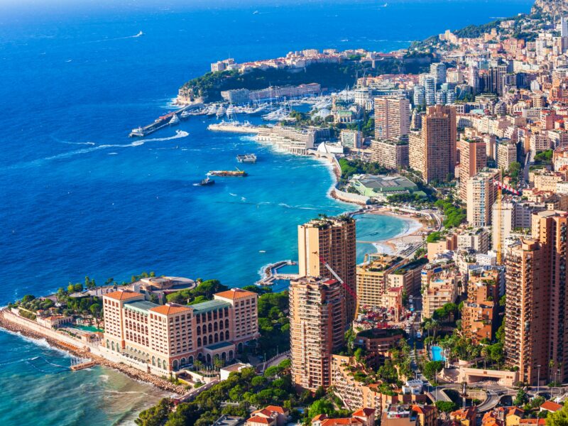 Monte,Carlo,,Monaco,Aerial,Panoramic,View.,Monaco,Is,A,Country