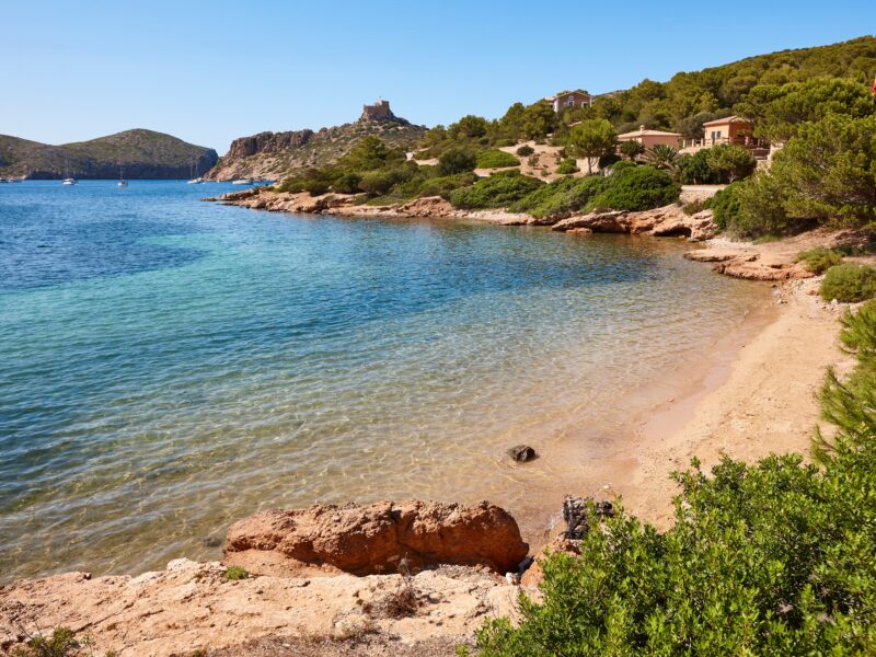 Turquoise,Waters,In,Cabrera,Island,Shoreline,Landscape.,Balearic,Islands.,Spain
