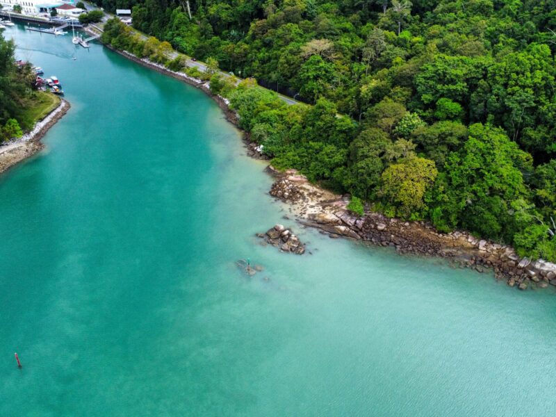 Perdana,Quay,Lighthouse,On,Langkawi,Island.,Telaga,Harbour,Marina,With
