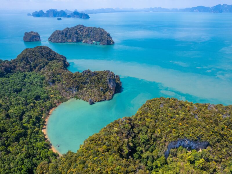 Aerial,View,Of,Paradise,Beach,Resort,In,Koh,Yao,Noi,