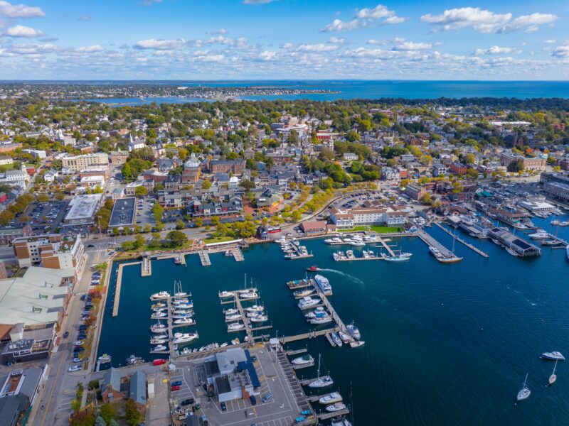Newport,Harbor,Aerial,View,In,Narragansett,Bay,,City,Of,Newport,
